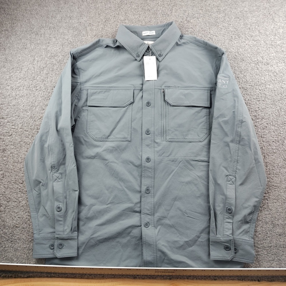 Duluth Flexpedition Relaxed Long Sleeve Shirt Jacket Blue Size Medium Mens NWT